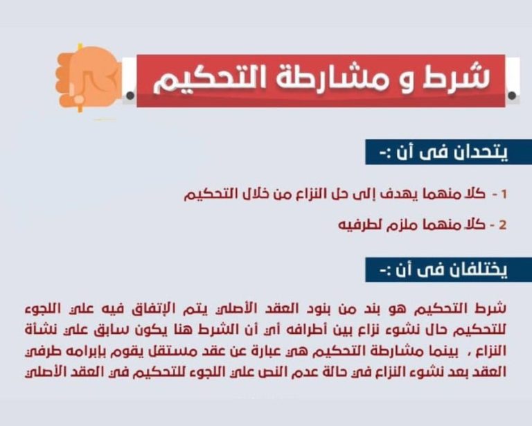 شرط و مشاركة التحكيم