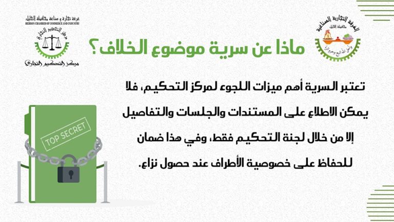 سرية موضوع الخلاف
